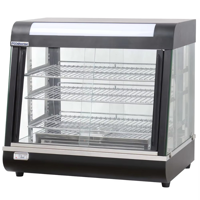 Kitchen Bakery - 業務用断熱ステンレス製ディスプレイキャビネット、全面ガラス扉付き電気式食品保温庫（ベーカリー、ホテル、レストラン用品）