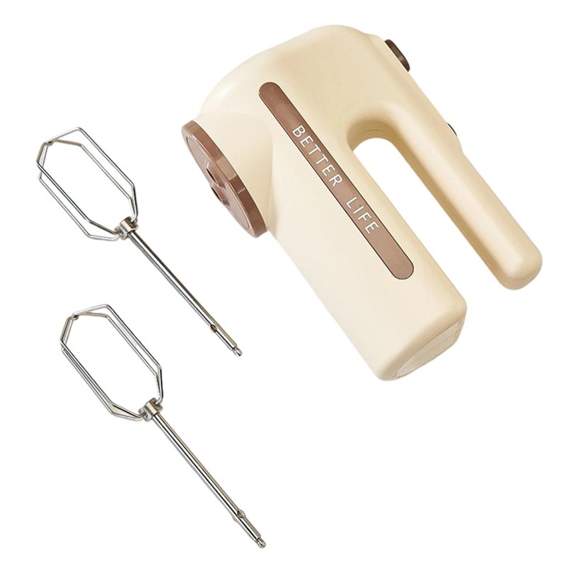 Kitchen Baking Ideas - AC93-コードレス電動ハンドヘルドミキサー キッチンベーキングキット用 5段階速度設定 2つの取り外し可能な泡立て器付き - ギフトアイデア