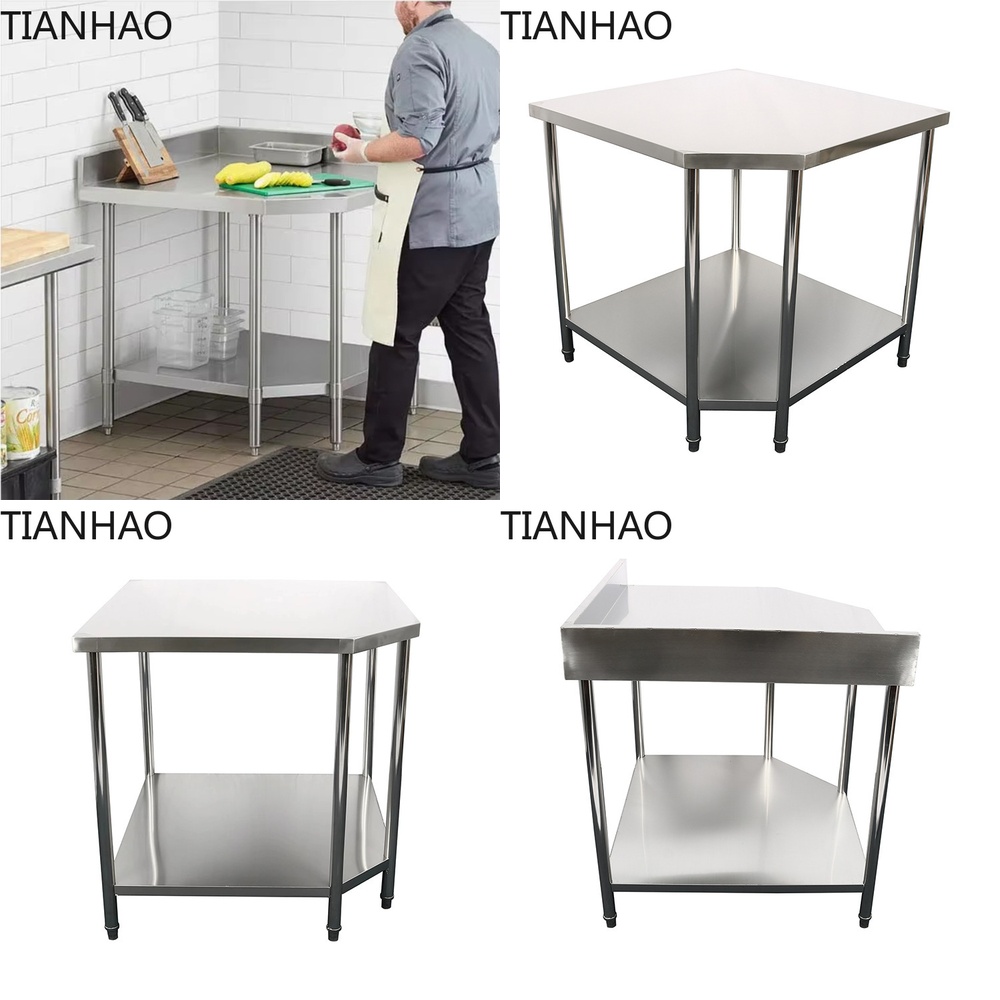Kitchen Baking Station - ステンレス製業務用作業台 レストラン厨房調理台 まな板付きベーキングテーブル 多機能キッチンステーション