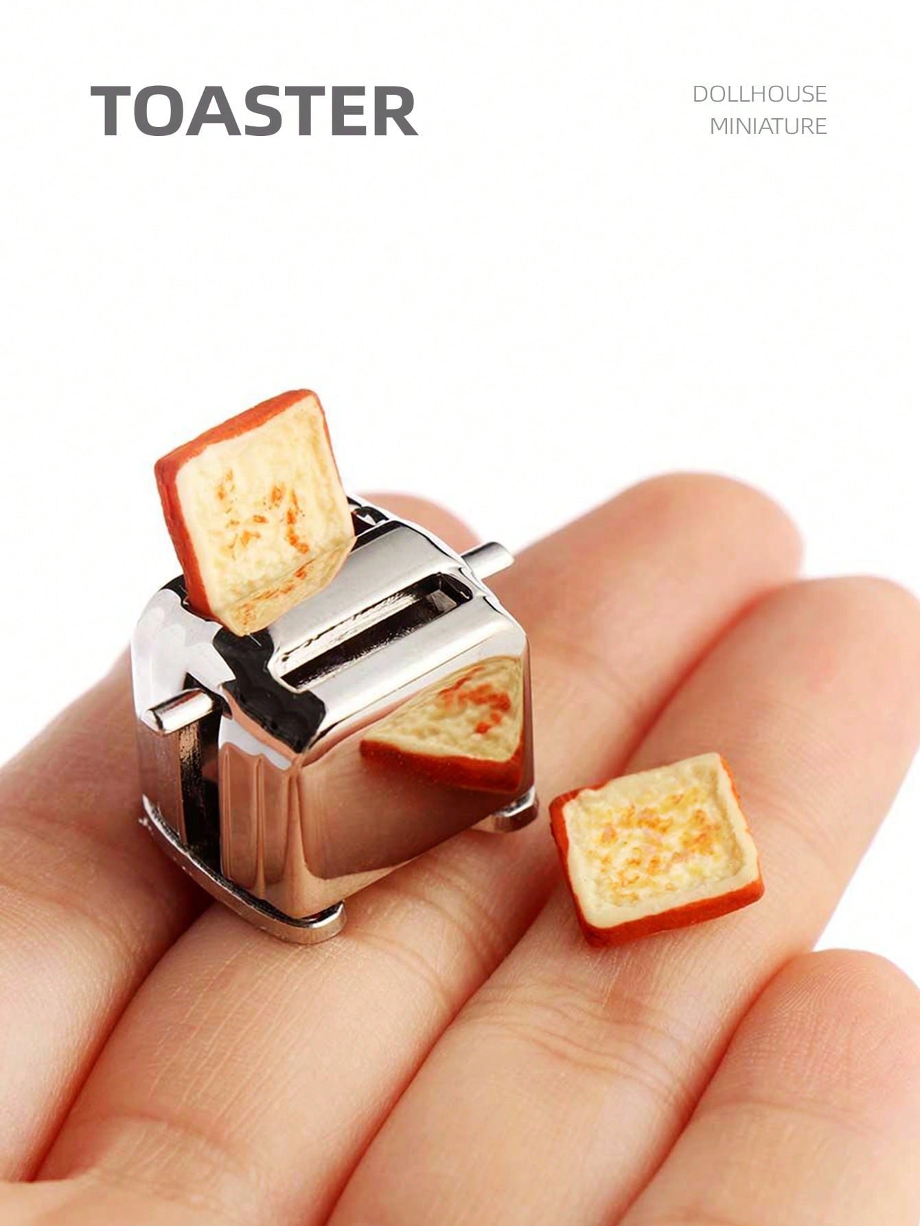1:12 ドールハウスミニチュアトースター、家の装飾用ミニシ - Miniature Baking Kitchen のレビューと価格