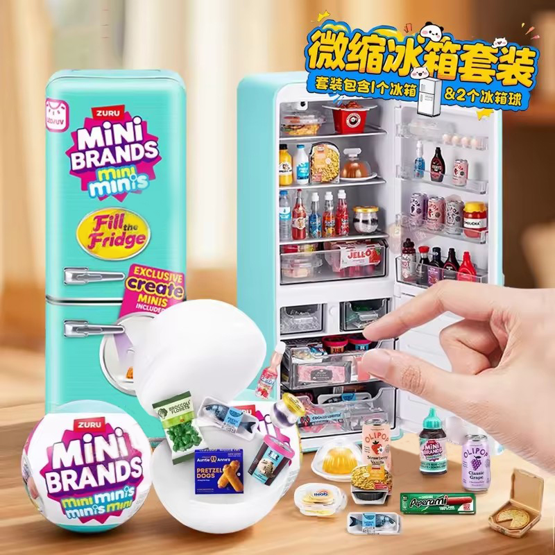 LEDライト付きミニ冷蔵庫おもちゃセット、ミニフード付きハウ - Miniature Baking Kitchen のレビューと価格