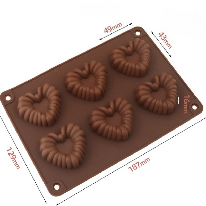 ハート型シリコーンチョコレート型 DIY ベーキングモールド - Kitchen Baking Molds のレビューと価格