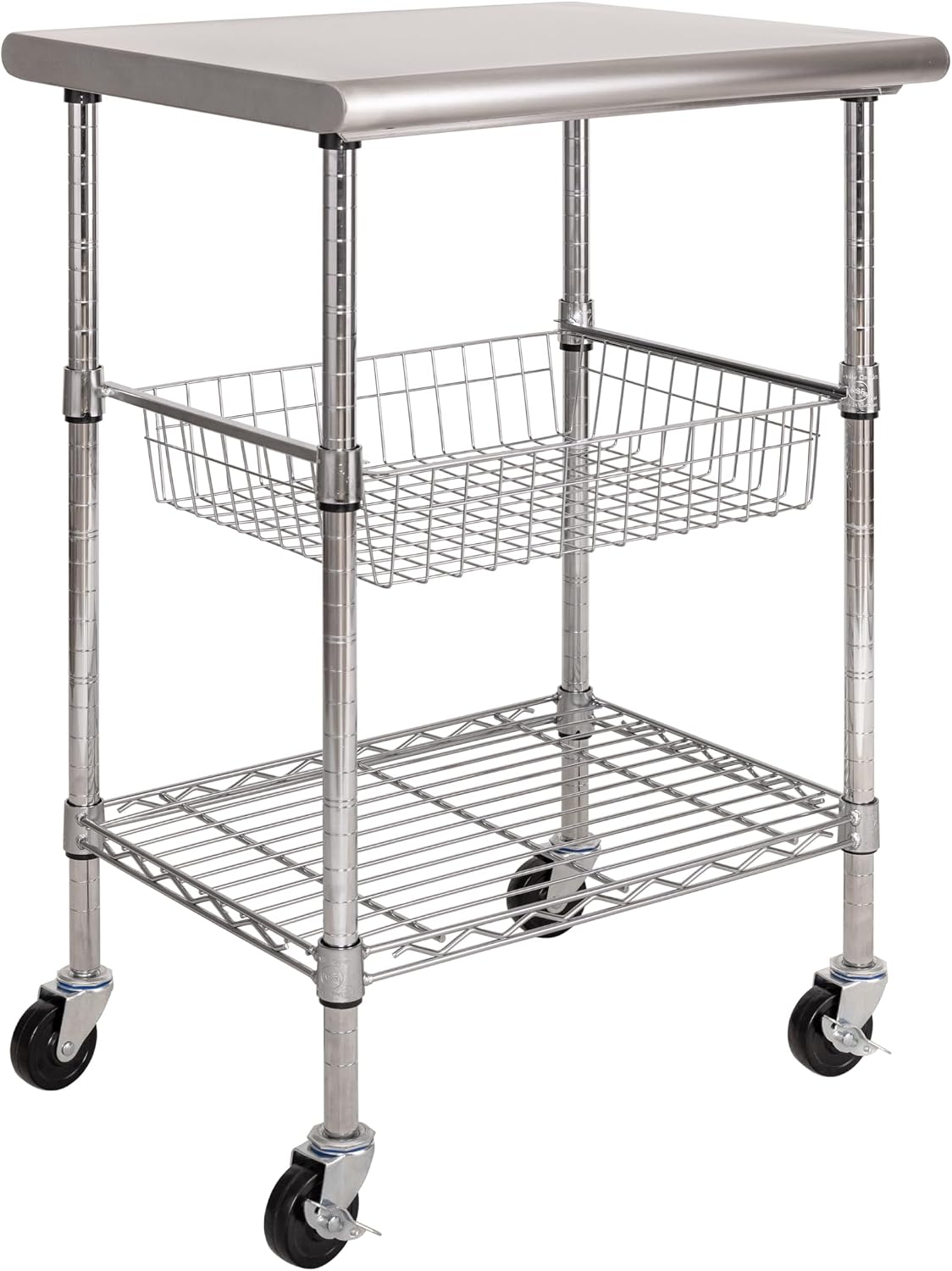 ステンレス製業務用調理台カート、モバイルキッチンアイランドワ - Kitchen Baking Cart のレビューと価格