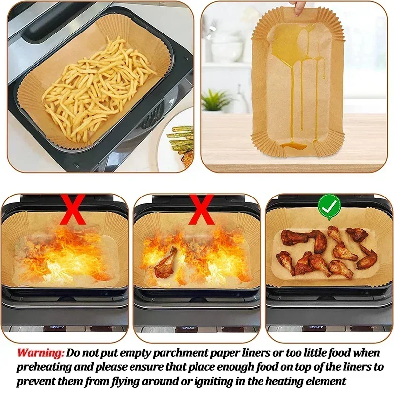 使い捨てエアフライヤー紙ノンスティックキッチンベーキングエア - Kitchen Baking Store のレビューと価格