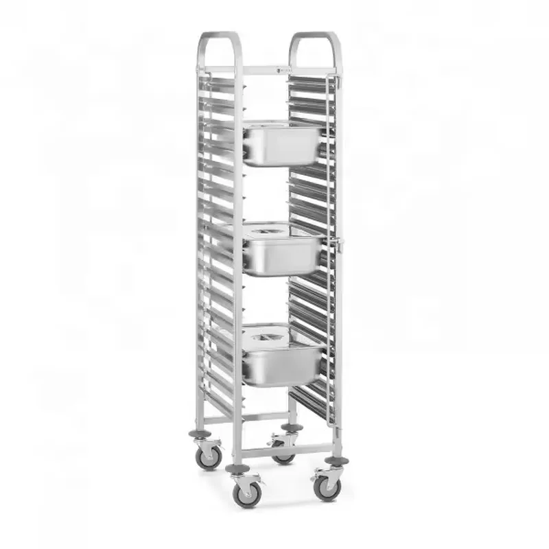ステンレス製ヘビーデューティー4輪GNパン台車 ベーカリー冷 - Kitchen Baking Cart のレビューと価格