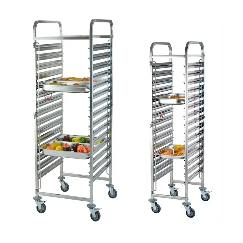 ステンレス製ヘビーデューティー4輪GNパン台車 ベーカリー冷 - Kitchen Baking Cart のレビューと価格