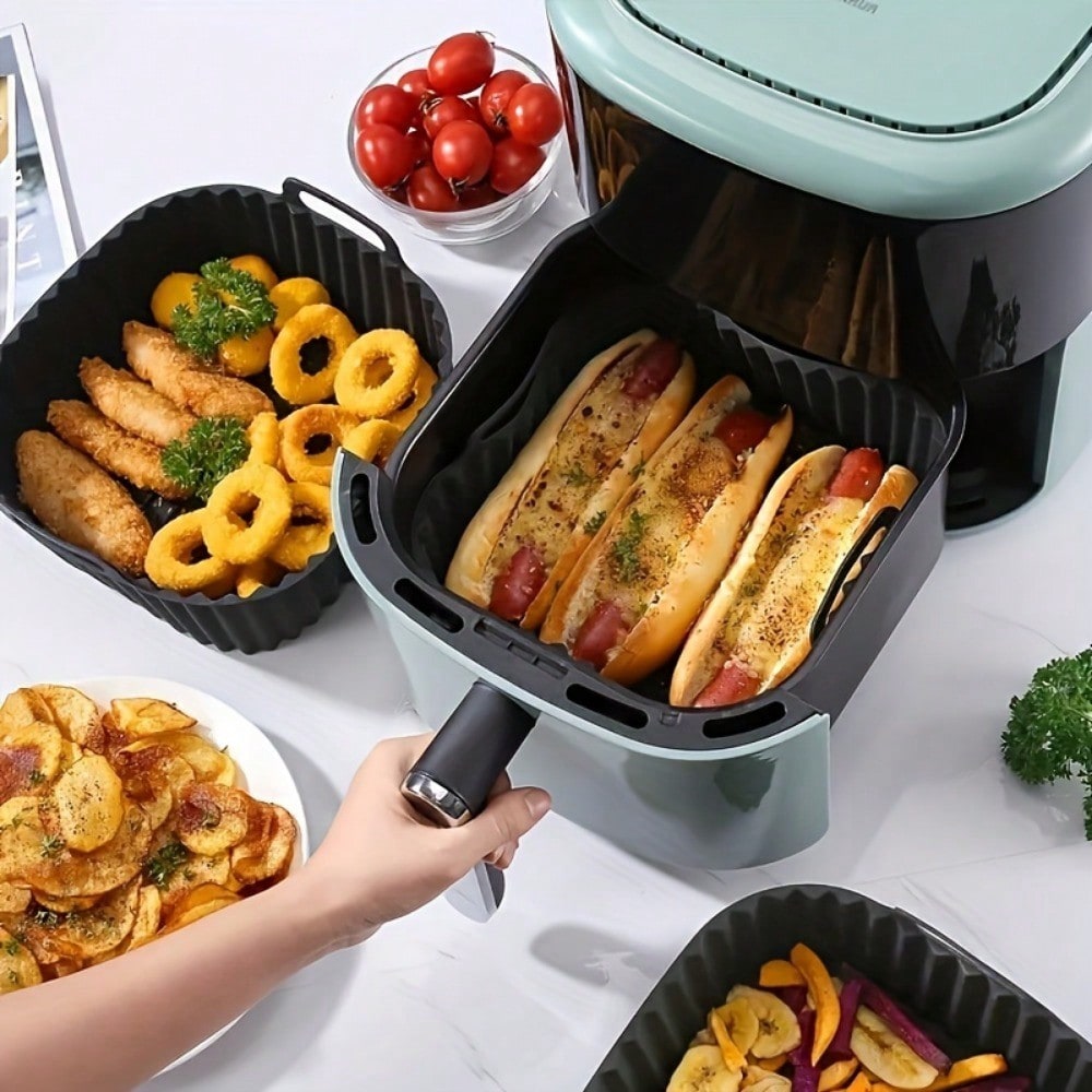 1個入り再利用可能なシリコン製エアフライヤーライナー、エアフ - Kitchen Baking Store のレビューと価格