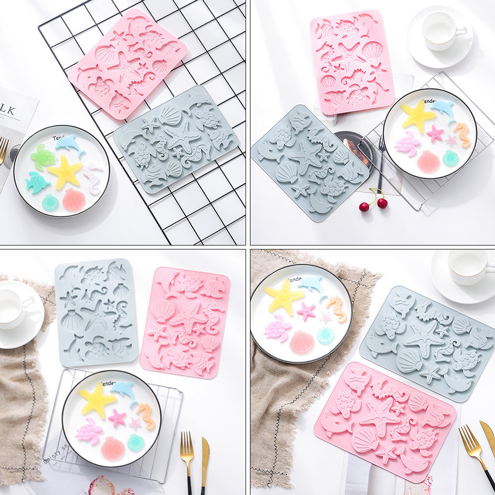 2個入り食品安全シリコン製海洋生物型モールド、創造的なデザイ - Kitchen Baking Molds のレビューと価格
