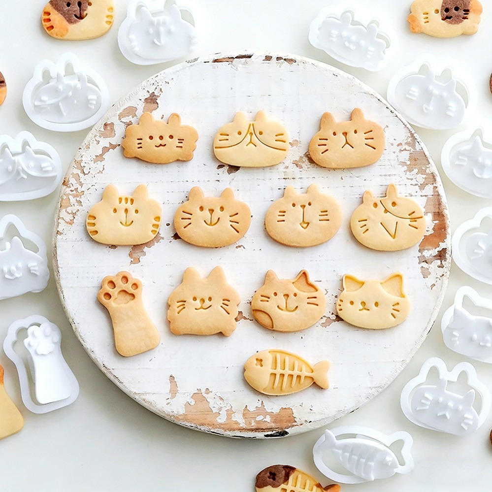 かわいい子猫DIYスタンプクッキーカッター焼き型ベーキングア - Kitchen Baking Store のレビューと価格