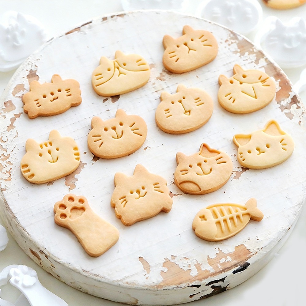 かわいい子猫DIYスタンプクッキーカッター焼き型ベーキングア - Kitchen Baking Store のレビューと価格