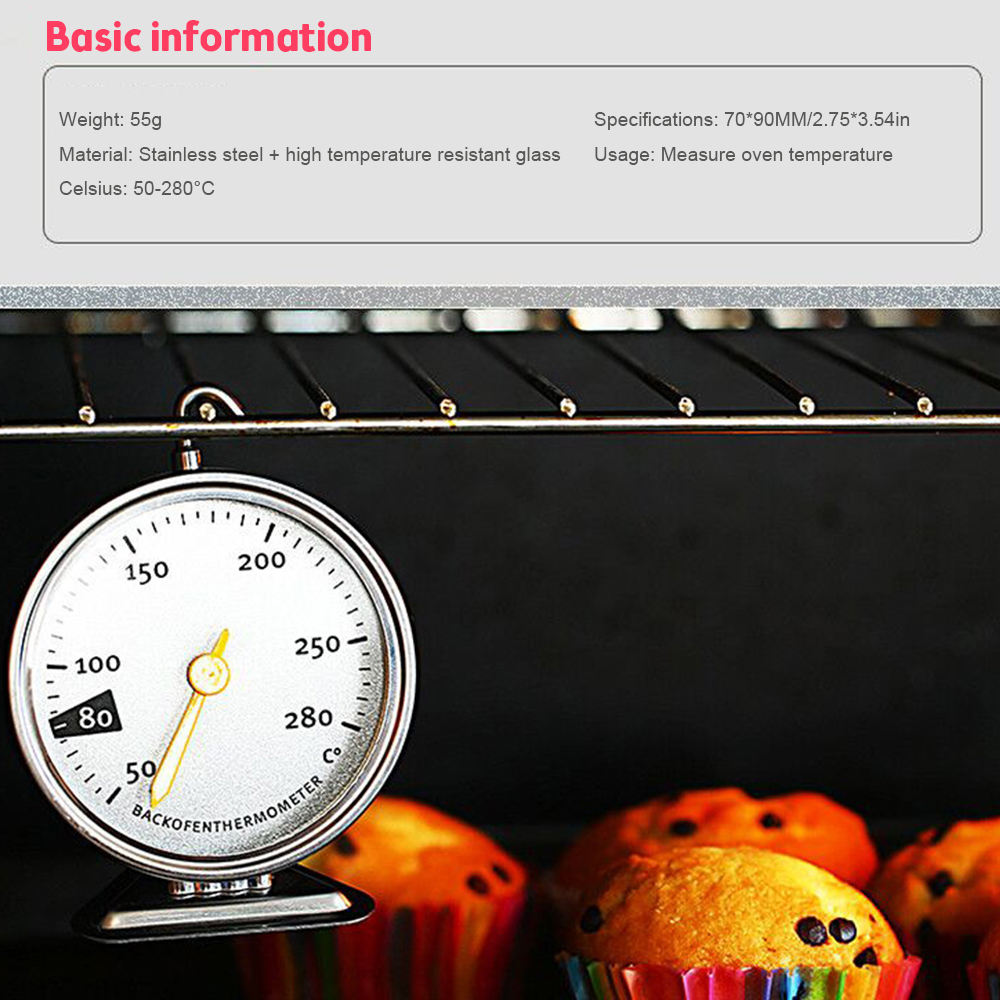 キッチン温度計ステンレス鋼オーブン温度計スタンドバーベキュー - Oven Thermometer Analog のレビューと価格