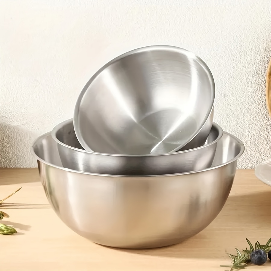 3個セット ステンレス製サラダボウルセット ミキシングボウル - Kitchen Baking Store のレビューと価格